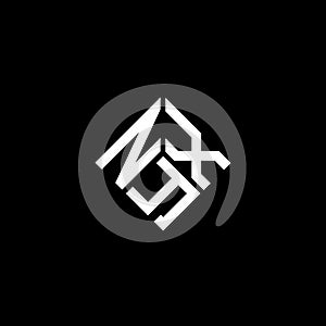 NYX letter logo design on black background. NYX creative initials letter logo concept. NYX letter design