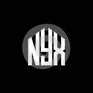 NYX letter logo design on BLACK background. NYX creative initials letter logo concept. NYX letter design.NYX letter logo design on