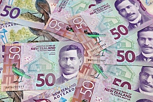 NZ fifty dollar banknotes