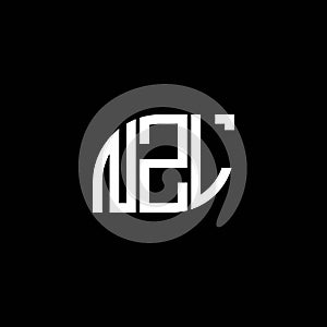 NZL letter logo design on BLACK background. NZL creative initials letter logo concept. NZL letter design photo