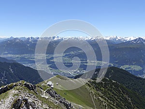 NÃÂ¶rdlinger HÃÂ¼tte, Karwendel mountains in Tyrol, Austria