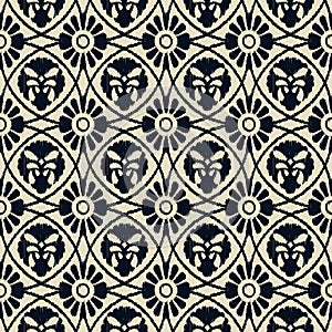Seamles vector ikat geometric royal pattern design