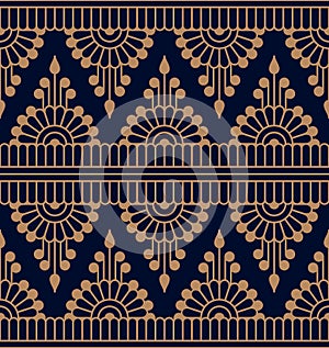 Seamless vector traditonal indian pattern. seamless template in swatch panel. design for textile, print, woodblock