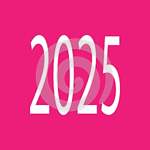Pink Background Year 2025 Vector