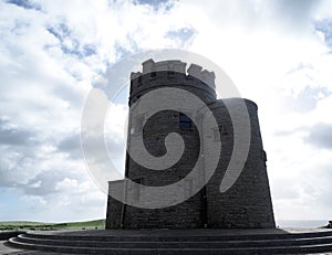 O`Brien`s Tower At The Cliffs Of Moher Ireland