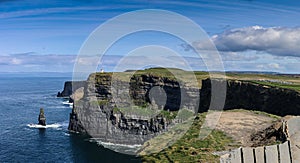 O Brien tower at the Cliffs of Moher located at the southwestern edge of the Burren region in County Clare, Ireland