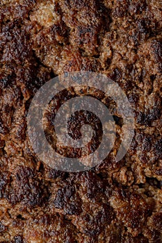 Beef cutlet texture close up as art