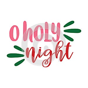o holly night typography t shirt design, marry christmas typhography