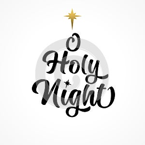 O Holy Night, calligraphy banner