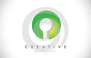 O Letter Design Icon With Paper Cut Design Vector Logo Illustration