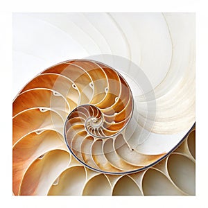 O spiral abstract isolated on white background