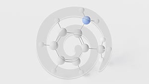 o-toluidine molecule 3d, molecular structure, ball and stick model, structural chemical formula ortho-toluidine