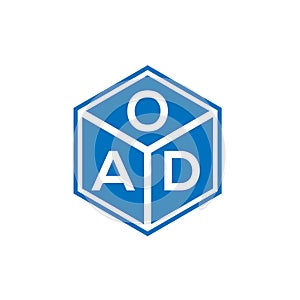 OAD letter logo design on black background. OAD creative initials letter logo concept. OAD letter design