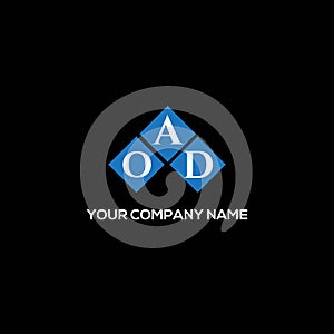 OAD letter logo design on BLACK background. OAD creative initials letter logo concept. OAD letter design