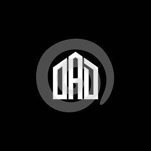 OAD letter logo design on BLACK background. OAD creative initials letter logo concept. OAD letter design.OAD letter logo design on