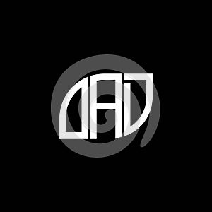OAD letter logo design on BLACK background. OAD creative initials letter logo concept. OAD letter design