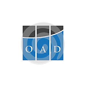 OAD letter logo design on WHITE background. OAD creative initials letter logo concept. OAD letter design