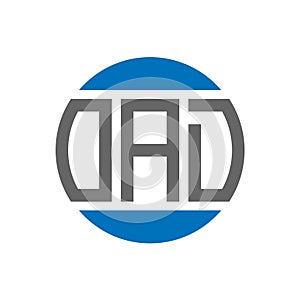 OAD letter logo design on white background. OAD creative initials circle logo concept. OAD letter design