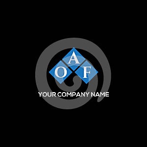 OAF letter logo design on BLACK background. OAF creative initials letter logo concept. OAF letter design