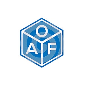 OAF letter logo design on black background. OAF creative initials letter logo concept. OAF letter design.OAF letter logo design on