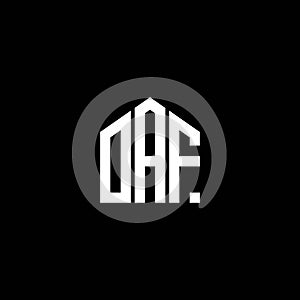 OAF letter logo design on BLACK background. OAF creative initials letter logo concept. OAF letter design.OAF letter logo design on