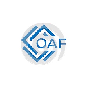 OAF letter logo design on white background. OAF creative circle letter logo concept
