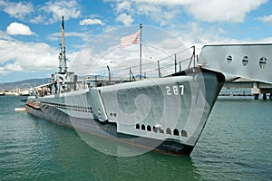 OAHU, HI - SEPTEMBER 20, 2011 - USS Bowfin submarine in Pearl Ha