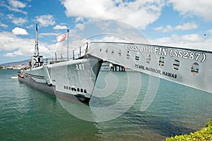 OAHU, HI - SEPTEMBER 20, 2011 - USS Bowfin submarine in Pearl Ha