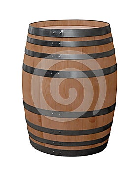 Oak barrel isolated