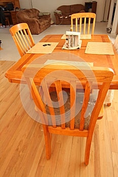Oak dining set and living room