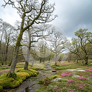 Oak forest in early spring