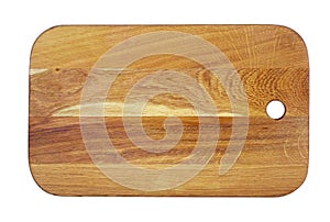 Oak kitchen chopping board isolated