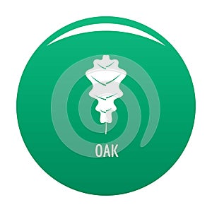 Oak leaf icon vector green