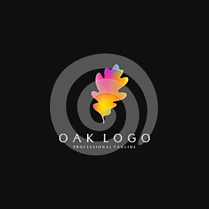 Oak leaf. Logo template
