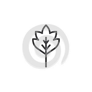 Oak leaf outline icon