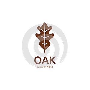 oak leaf vintage color logo vector illustration template design