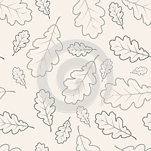 Oak leafs seamless pattern