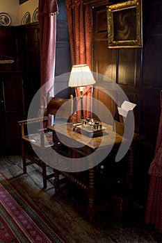 Oak panelled study