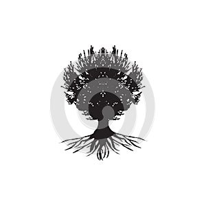 Oak tree logo design template