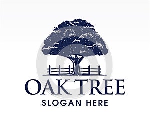 Oak tree, logo, silhouette, icon.