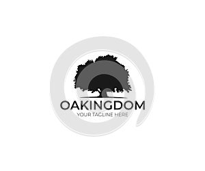 Oak Tree Logo Template. Forest Vector Design