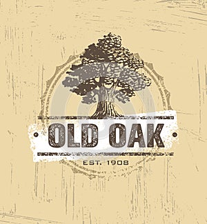 Oak Tree Logo Vector Design