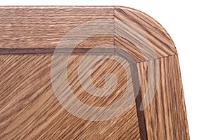 Oak veneer marquetry dining table top detail
