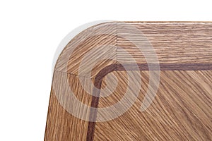 Oak veneer marquetry dining table top detail