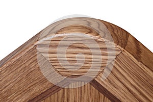 Oak veneer marquetry dining table top detail photo