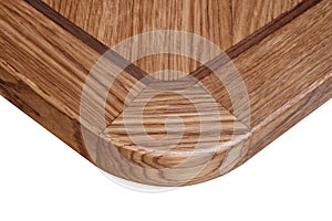Oak veneer marquetry dining table top detail photo