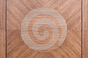 Oak veneer marquetry tabletop detail photo