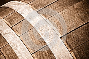 Oak Wine Barrel Close Up