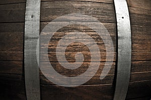 Oak Wine Barrel Close Up photo