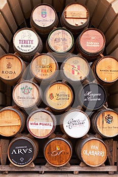Oak Wine Barrel Display, Haro, La Rioja